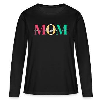 Best Mom colorful 3 - Women's Premium Organic Long Sleeve Shirt - black - Front - Julia (174cm)
