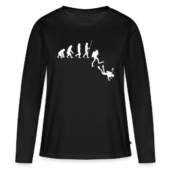 Revolution - T-shirt manches longues Premium bio Femme - noir - Devant - Julia (174cm)