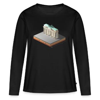Brandenburg Gate - Women's Premium Organic Long Sleeve Shirt - black - Front - Julia (174cm)