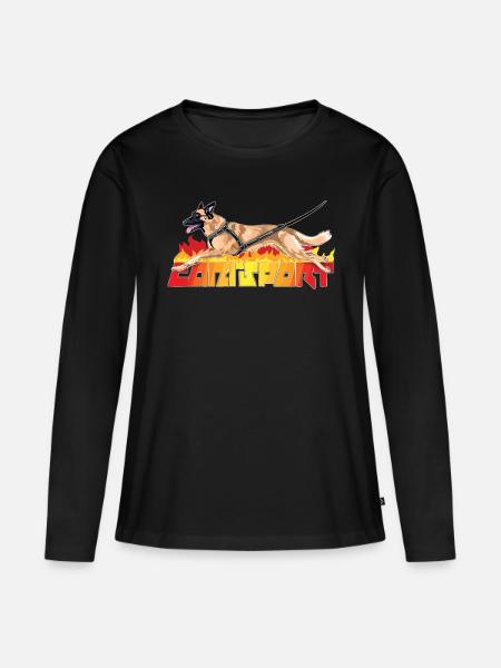Mechelen canisport - Frauen Premium Bio Langarmshirt - Schwarz