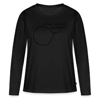 Extrem ungenaues Quadrat - Frauen Premium Bio Langarmshirt - Schwarz - Vorne - Julia (174cm)