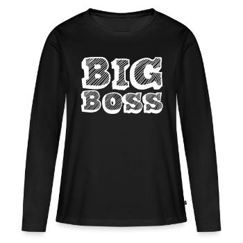 Toller Chef - Frauen Premium Bio Langarmshirt - Schwarz - Vorne - Julia (174cm)