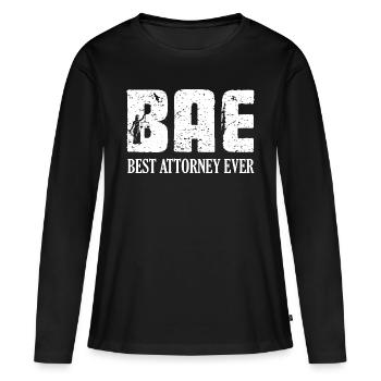 BAE Meilleur avocat avocat de tous les temps Avocat - T-shirt manches longues Premium bio Femme - noir - Devant - Julia (174cm)
