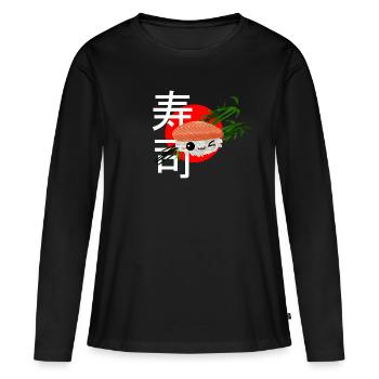 Sushi - Frauen Premium Bio Langarmshirt - Schwarz - Vorne - Julia (174cm)
