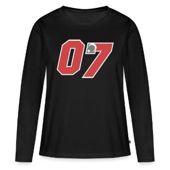 Antalya - T-shirt manches longues Premium bio Femme - noir - Devant - Julia (174cm)