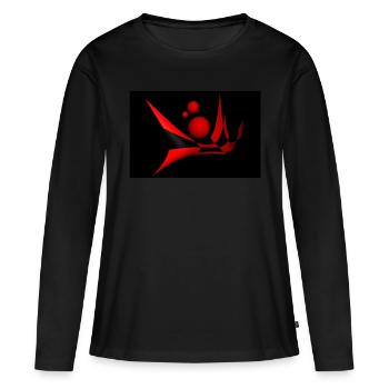 bicubic waves - Frauen Premium Bio Langarmshirt - Schwarz - Vorne - Julia (174cm)
