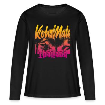 Koh Mak Thaïlande - T-shirt manches longues Premium bio Femme - noir - Devant - Julia (174cm)