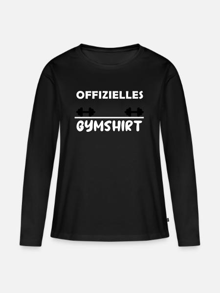 Offizielles Gymshirt - Frauen Premium Bio Langarmshirt - Schwarz