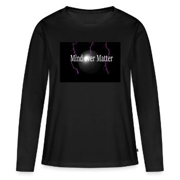 Mind over matter Donner - Frauen Premium Bio Langarmshirt - Schwarz - Vorne - Julia (174cm)
