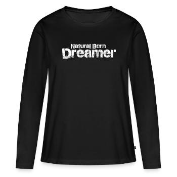 Natural Born Dreamer - Women's Premium Organic Long Sleeve Shirt - black - Front - Julia (174cm)