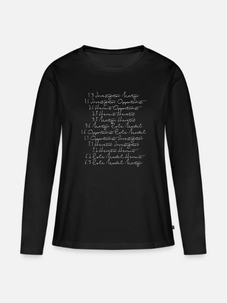 Human Design 12 Profile - Frauen Premium Bio Langarmshirt - Schwarz