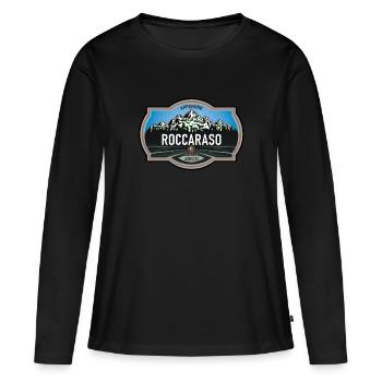 Roccaraso Abruzzes - T-shirt manches longues Premium bio Femme - noir - Devant - Julia (174cm)