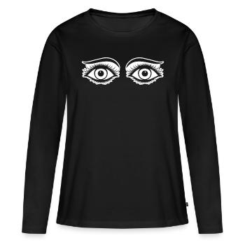 Eye Eyes Ophthalmologist - Women's Premium Organic Long Sleeve Shirt - black - Front - Julia (174cm)