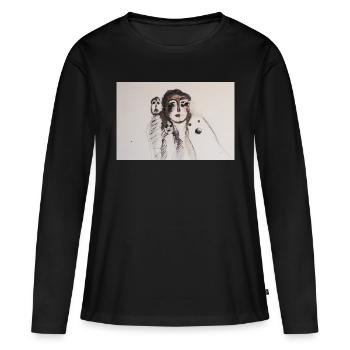 mädchen grusel - Frauen Premium Bio Langarmshirt - Schwarz - Vorne - Julia (174cm)