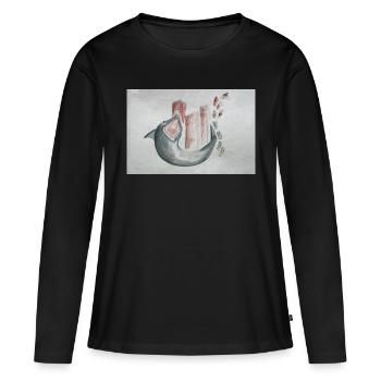 miethaie - Frauen Premium Bio Langarmshirt - Schwarz - Vorne - Julia (174cm)