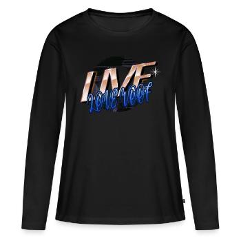 Bday Beagle Propriétaire Dictons amusants - T-shirt manches longues Premium bio Femme - noir - Devant - Julia (174cm)