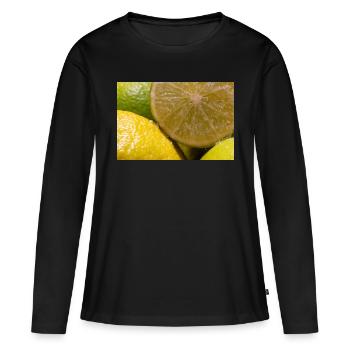 Lime - Women's Premium Organic Long Sleeve Shirt - black - Front - Julia (174cm)