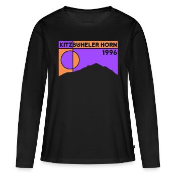 Kitzbüheler Horn Hike, Alpes de Kitzbühel, Autriche - T-shirt manches longues Premium bio Femme - noir - Devant - Julia (174cm)