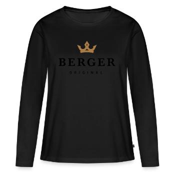 Berger - T-shirt manches longues Premium bio Femme - noir - Devant - Julia (174cm)