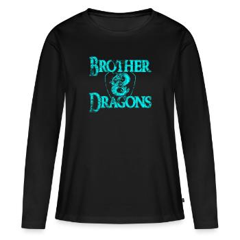 BOD turquoise 23 - Women's Premium Organic Long Sleeve Shirt - black - Front - Julia (174cm)