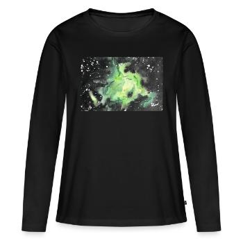galaxy nebula galaxy nebula nerd astronomy space - Women's Premium Organic Long Sleeve Shirt - black - Front - Julia (174cm)