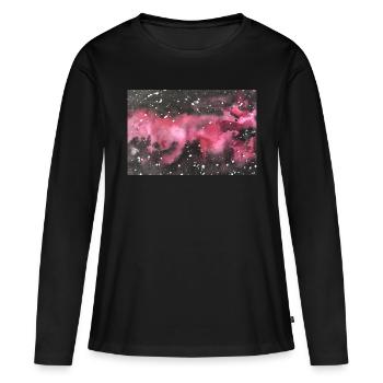 Galaxy Nebula Galaxy Nebula Nerd Astronomy space - Women's Premium Organic Long Sleeve Shirt - black - Front - Julia (174cm)