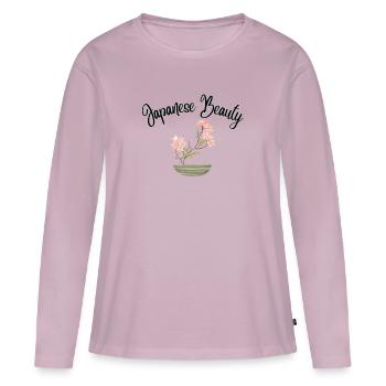 Japanese Beauty Ikebana - Women's Premium Organic Long Sleeve Shirt - dusky pink - Front - Julia (174cm)