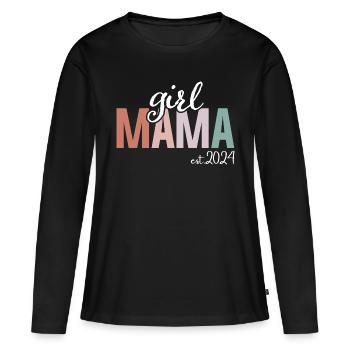 Girl Mama Est 2023 Fille Maman À Être Cadeaux Nouvelle Maman - T-shirt manches longues Premium bio Femme - noir - Devant - Julia (174cm)