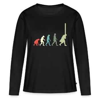 Log Tosser Evolution Wood Chunk Toss Lumber - Women's Premium Organic Long Sleeve Shirt - black - Front - Julia (174cm)
