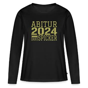 Abi abitur - Frauen Premium Bio Langarmshirt - Schwarz - Vorne - Julia (174cm)