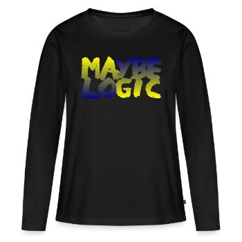 peut-être aussi logique - T-shirt manches longues Premium bio Femme - noir - Devant - Julia (174cm)