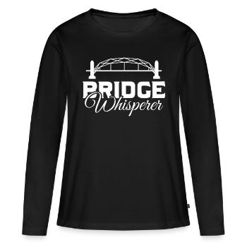 Bridge Whisperer Ingénieur technique Bridge - T-shirt manches longues Premium bio Femme - noir - Devant - Julia (174cm)