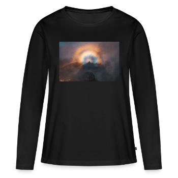 Spectre brisé - T-shirt manches longues Premium bio Femme - noir - Devant - Julia (174cm)