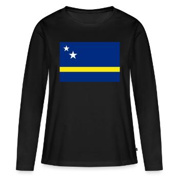 Curaçao - T-shirt manches longues Premium bio Femme - noir - Devant - Julia (174cm)