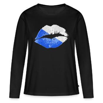 Kiss (Zurich / Zurich) - Women's Premium Organic Long Sleeve Shirt - black - Front - Julia (174cm)