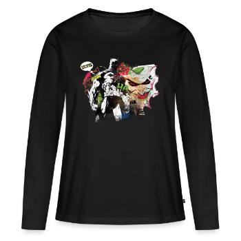 Batman Comic Composition Joker - Women's Premium Organic Long Sleeve Shirt - black - Front - Julia (174cm)