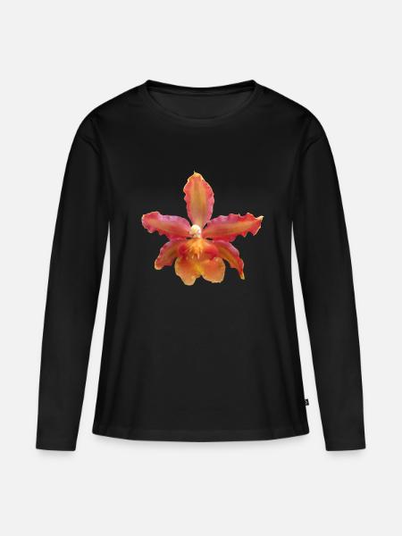 Orchid Flower, Orchid Vine, Orchid Flower - Women's Premium Organic Long Sleeve Shirt - black