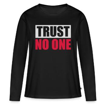 ne faites confiance à personne pour ne citer - T-shirt manches longues Premium bio Femme - noir - Devant - Julia (174cm)