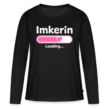Imkerin Loading Ladebalken - Frauen Premium Bio Langarmshirt - Schwarz - Vorne - Julia (174cm)