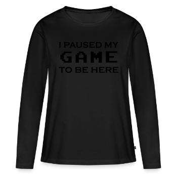 Game Gaming PC - Frauen Premium Bio Langarmshirt - Schwarz - Vorne - Julia (174cm)