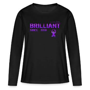 Brilliant since 1998 - Frauen Premium Bio Langarmshirt - Schwarz - Vorne - Julia (174cm)