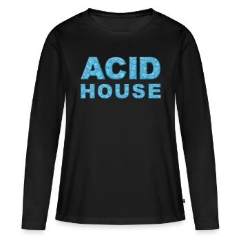 Acid House - T-shirt manches longues Premium bio Femme - noir - Devant - Julia (174cm)