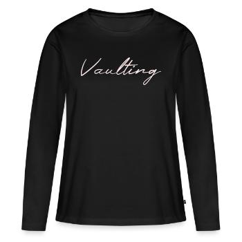 Voltige Cheval Volti - T-shirt manches longues Premium bio Femme - noir - Devant - Julia (174cm)