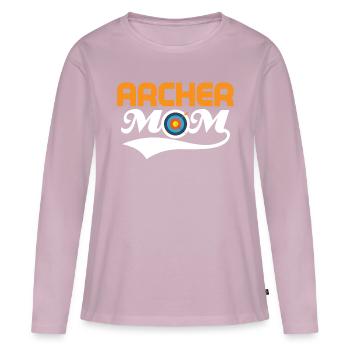 Archer Mom Bow & Arrows Target Archery - Frauen Premium Bio Langarmshirt - Altrosa - Vorne - Julia (174cm)