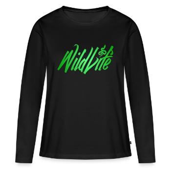 Vie sauvage - T-shirt manches longues Premium bio Femme - noir - Devant - Julia (174cm)