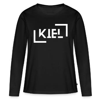 Quille - T-shirt manches longues Premium bio Femme - noir - Devant - Julia (174cm)