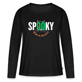 Saison effrayante - T-shirt manches longues Premium bio Femme - noir - Devant - Julia (174cm)