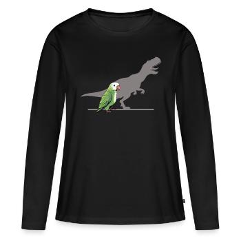 T-Rex shadow parrot - Frauen Premium Bio Langarmshirt - Schwarz - Vorne - Julia (174cm)