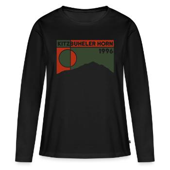 Kitzbüheler Horn Randonnée Randonnée Tyrol Souvenirs - T-shirt manches longues Premium bio Femme - noir - Devant - Julia (174cm)