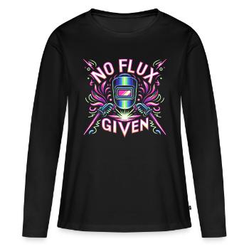 Pas de flux donné 20 - T-shirt manches longues Premium bio Femme - noir - Devant - Julia (174cm)
